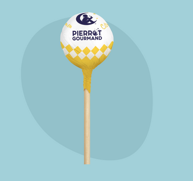 Pierrot Gourmand Assorted Fruit Lollipops, France (Wood Stick)