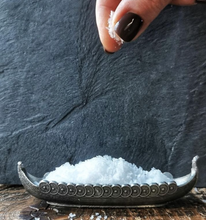 Load image into Gallery viewer, Havsno Norweigan Flake Salt in viking boat dish
