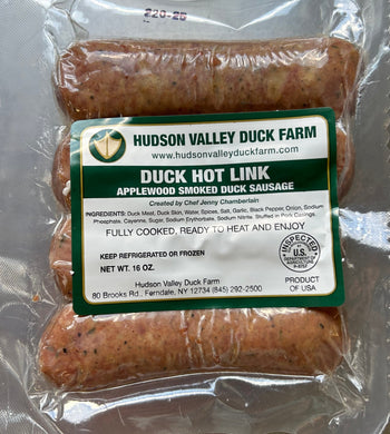 Hudson Valley Farms Smoked Duck Hot Links, Fully Cooked