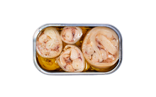 Load image into Gallery viewer, Open can of Jose Gourmet stuffed octopus in olive oil, Portugal.
