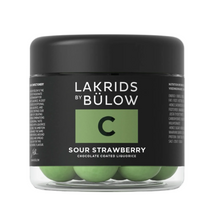 Load image into Gallery viewer, Lakrids by Bulow Sour Strawberry Chocolate Coated Licorice, Denmark
