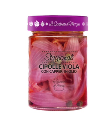 La Gardiniera di Morgan Red Onions with Capers, Jar, Italy