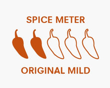 Load image into Gallery viewer, Mr Bing Chili Crisp Mild, Spice Meter, 2 out of 5 peppers.
