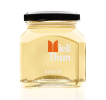 Load image into Gallery viewer, Clear, raw single flora Acacia Honey from Mieli Thun in Italy,  250 g Square Jar
