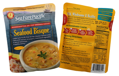Oregon Seafood Bisque from Sea Fare Pacific, Both Sides of Pouch