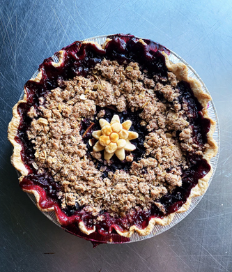 Piedaho Berry Crumble with Candied Ginger Pie