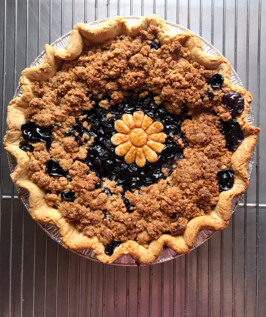 Blueberry Pecan Crumble Pie (Idaho) - Baked/Frozen