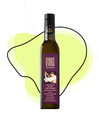 Pruneti Leccino single varietal extra virgin olive oil (Tuscany, Chianti, Italy).