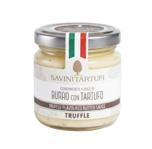 Load image into Gallery viewer, Jar of Savini Tartufi truffle-flavored butter sauce on a white background
