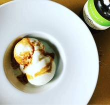 Load image into Gallery viewer, Balsamela apple cider balsamic and ice cream.
