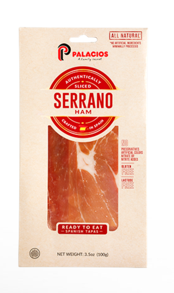 Sliced Serrano Ham Prosciutto, 12 mos - (Spain)