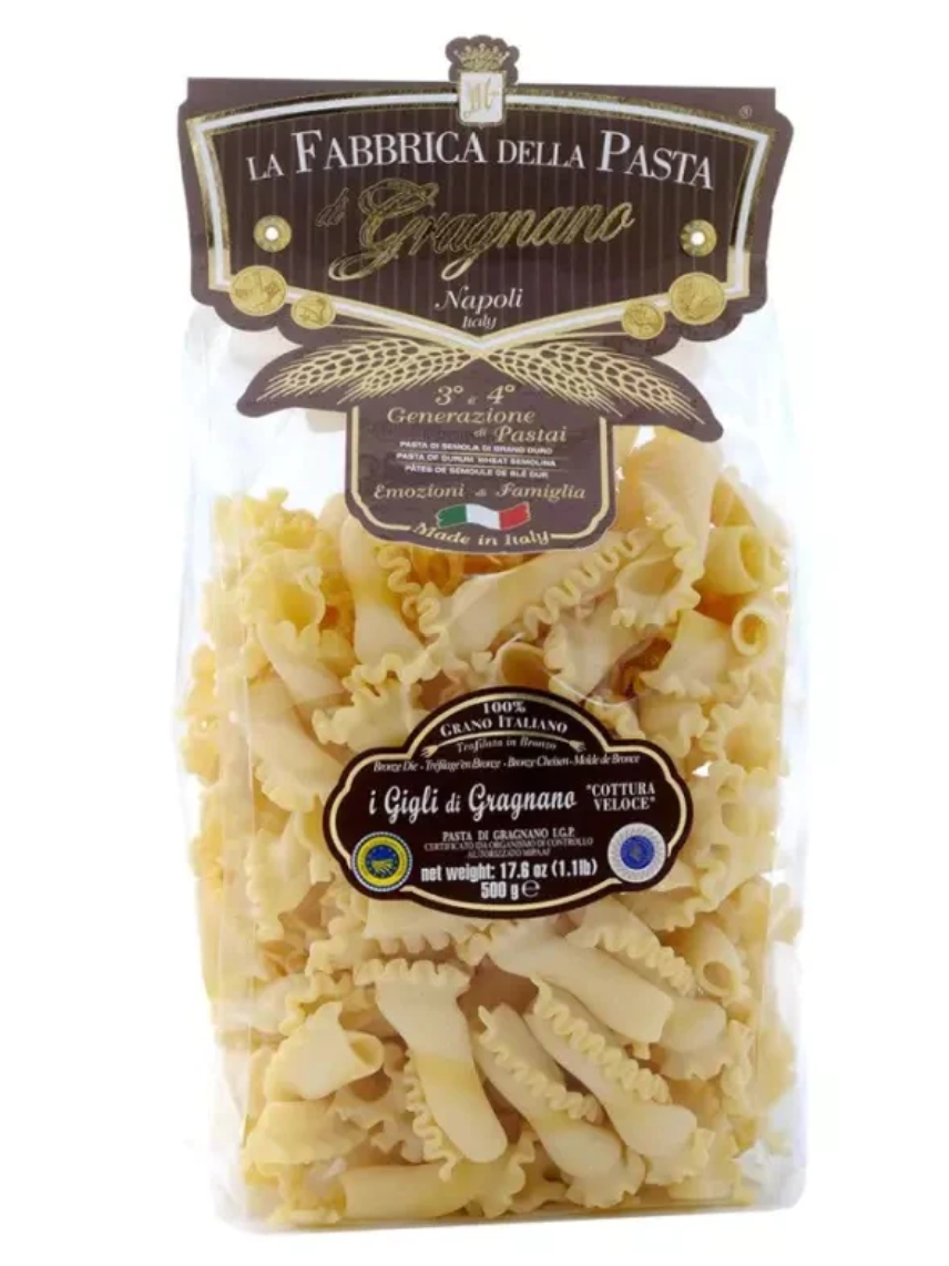 Gigli Dried IGP Pasta from La Fabbrica Della, Gragnano, Italy.