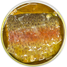 Load image into Gallery viewer, ABC+ tinned salmon trout in onion relish sauce.  Portugal.

