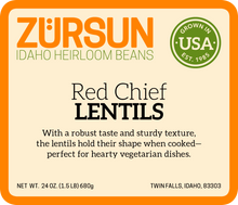Load image into Gallery viewer, Red Chief Lentils (USA) Dried
