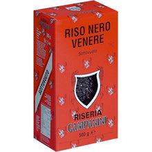 Load image into Gallery viewer, red box of Riseria Campanini black venere rice from Italy
