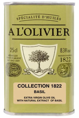 A L'Olivier Basil Extra Virgin Olive Oil in Tin