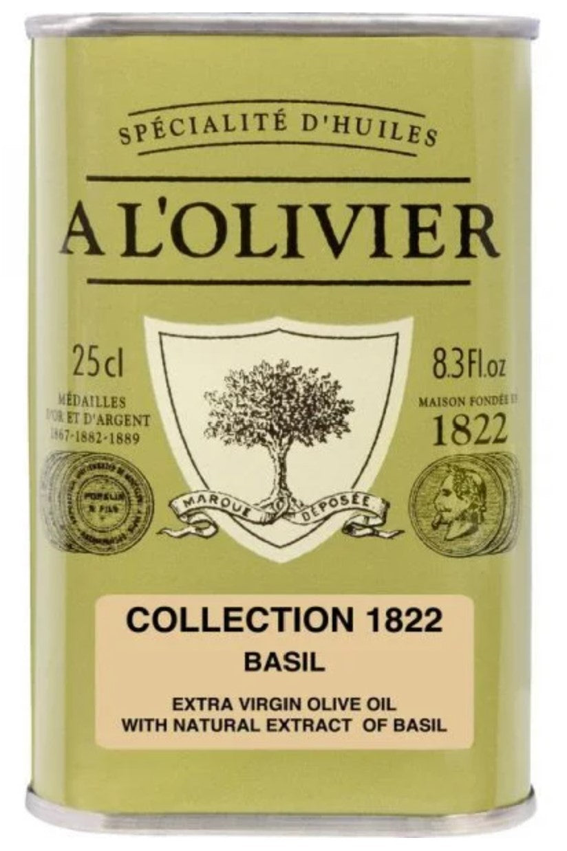 A L'Olivier Basil Extra Virgin Olive Oil in Tin