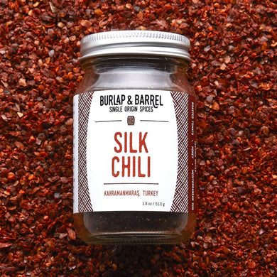Burlap & Barrel Small Clear Glass Jar of Silk Chili Spice