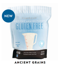 Load image into Gallery viewer, Light Blue Bag of Gluten Free  and Dairy Free &quot;Ancient Grains&quot; All Purpose Flour Cup4Cup
