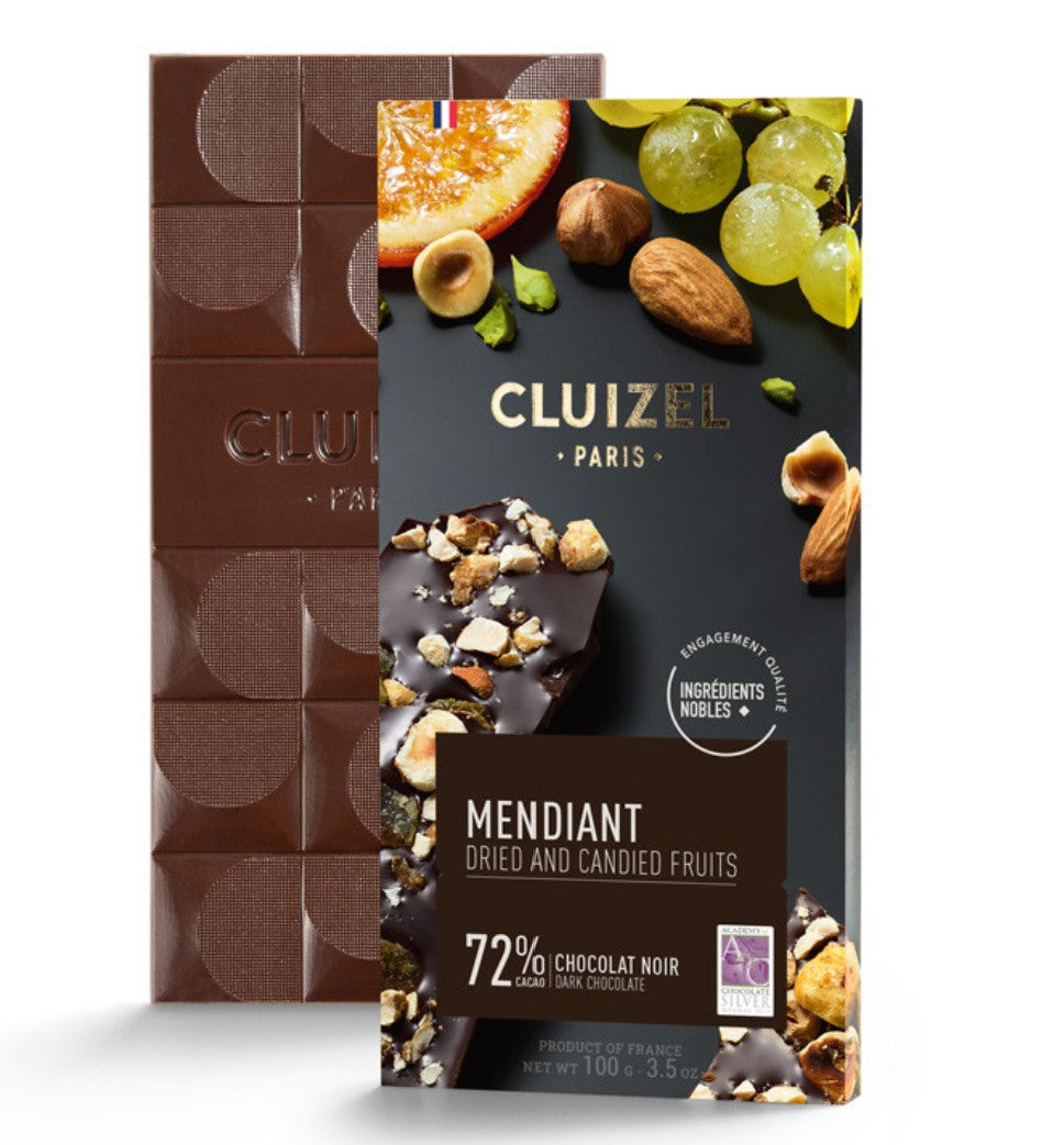 Cluizel France Mendiant Chocolate Bar