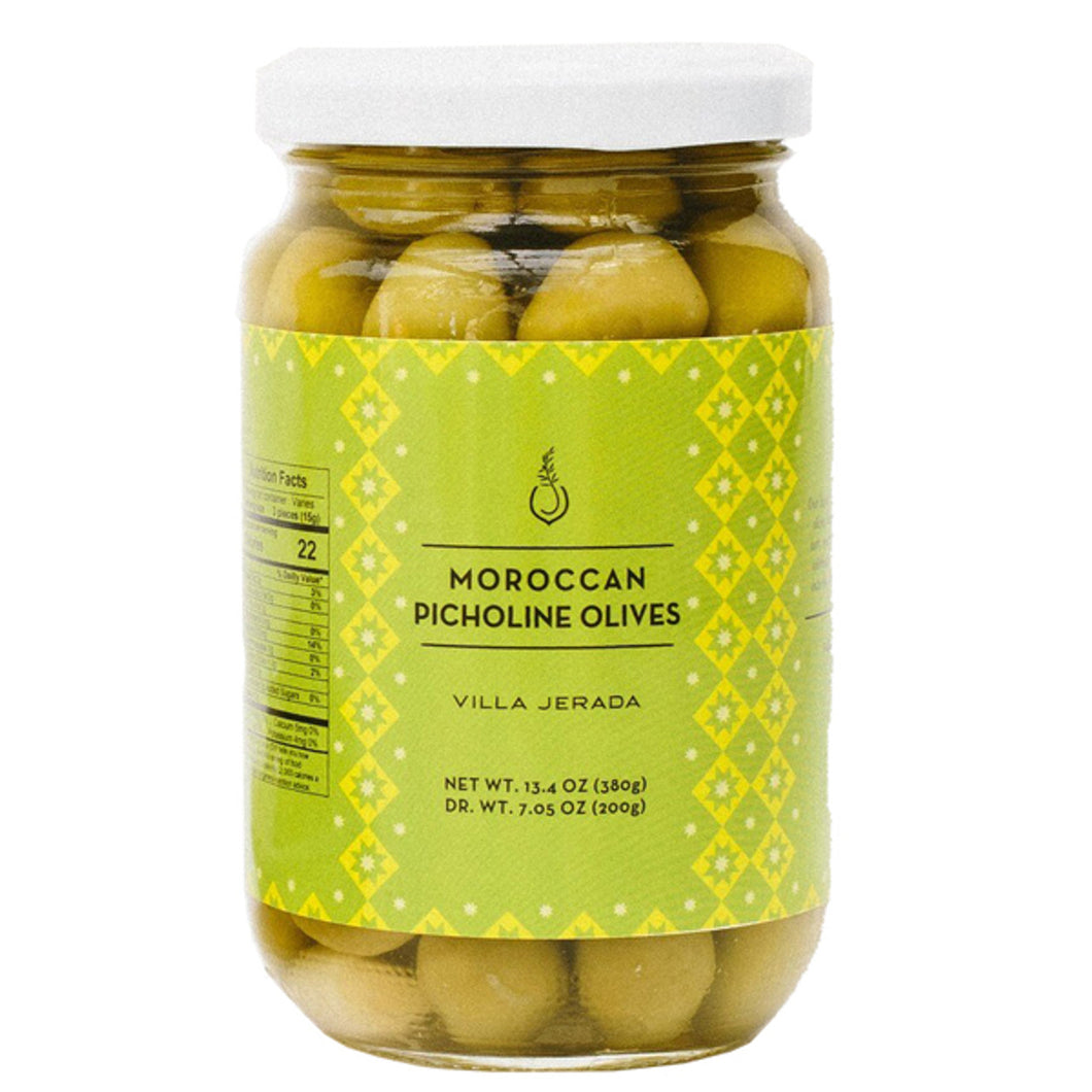 Whole Picholine Green Olives (Morocco) - Jar
