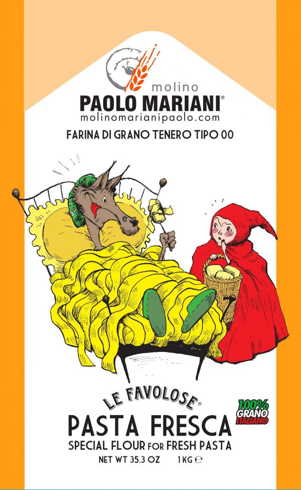Paolo Mariani Pasta 00 Flour with Cartoon of Red Riding Hood