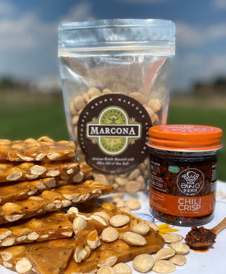 Marcona Almond Brittle Featuring Mr Bing Chili Crisp, Food Shed Idaho