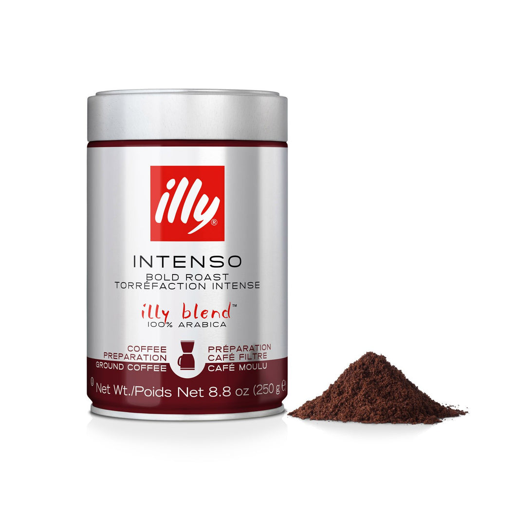 Illy Intenso Bold Roast Ground Coffee Tin