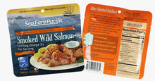 Load image into Gallery viewer, Sea Fare Pacific Alaskan Smoked Salmon Pouch Both Sides
