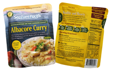 Load image into Gallery viewer, Oregon Wild Albacore Tuna Yellow Curry Chowder Pouch Both Sides, Sea Fare Pacific
