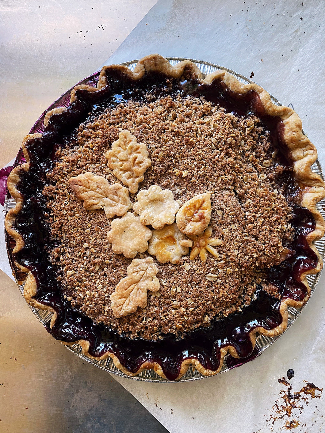 Apple Blueberry Crumble Pie (Idaho) - Baked/Frozen