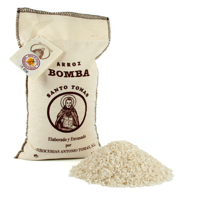 Santo Tomas bag of bomba rice.